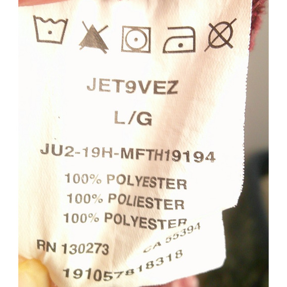 Lee Riders Women's Large Burgandy Sherpa Long Sleeve Pullover Funnel Neck - Picture 7 of 8